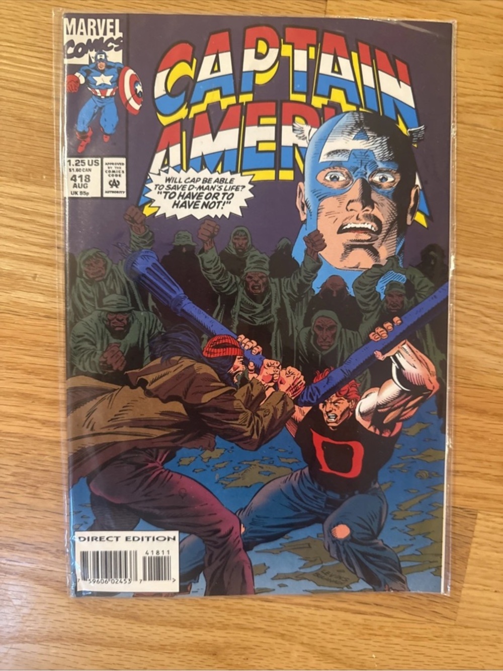 Marvel Captain America Comic Captain America #418 (Marvel Comics August 1993)